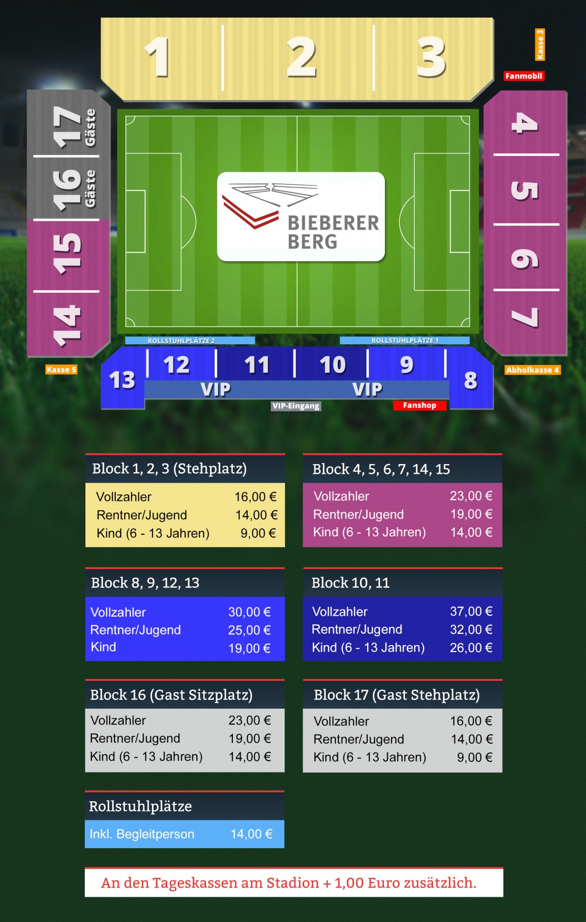 Tageskarten Preise 2026/27