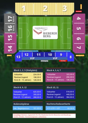 Dauerkartenpreise 26/27